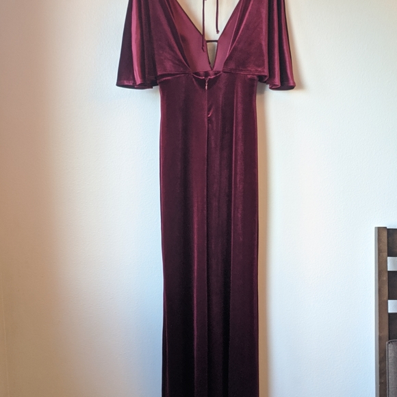 Urban outfitters velvet flutter sleeve jumpsuit - Picture 4 of 5